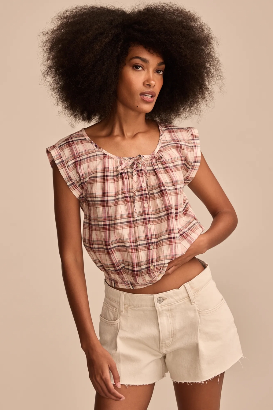 SLEEVELESS BUTTON DOWN BLOUSE - Lucky Brand Outlet