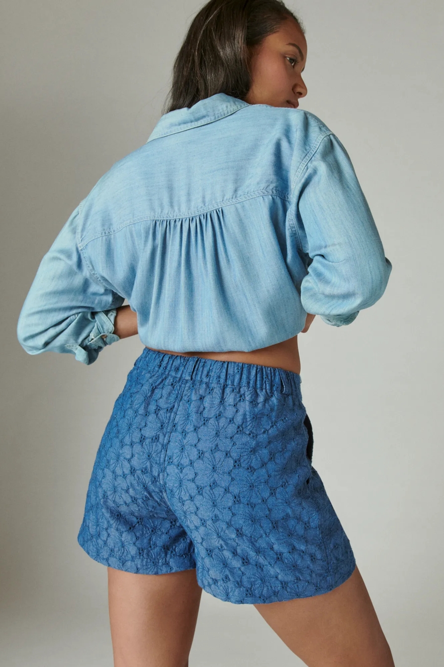 BUTTON FLY EYELET SHORT - Lucky Brand Outlet