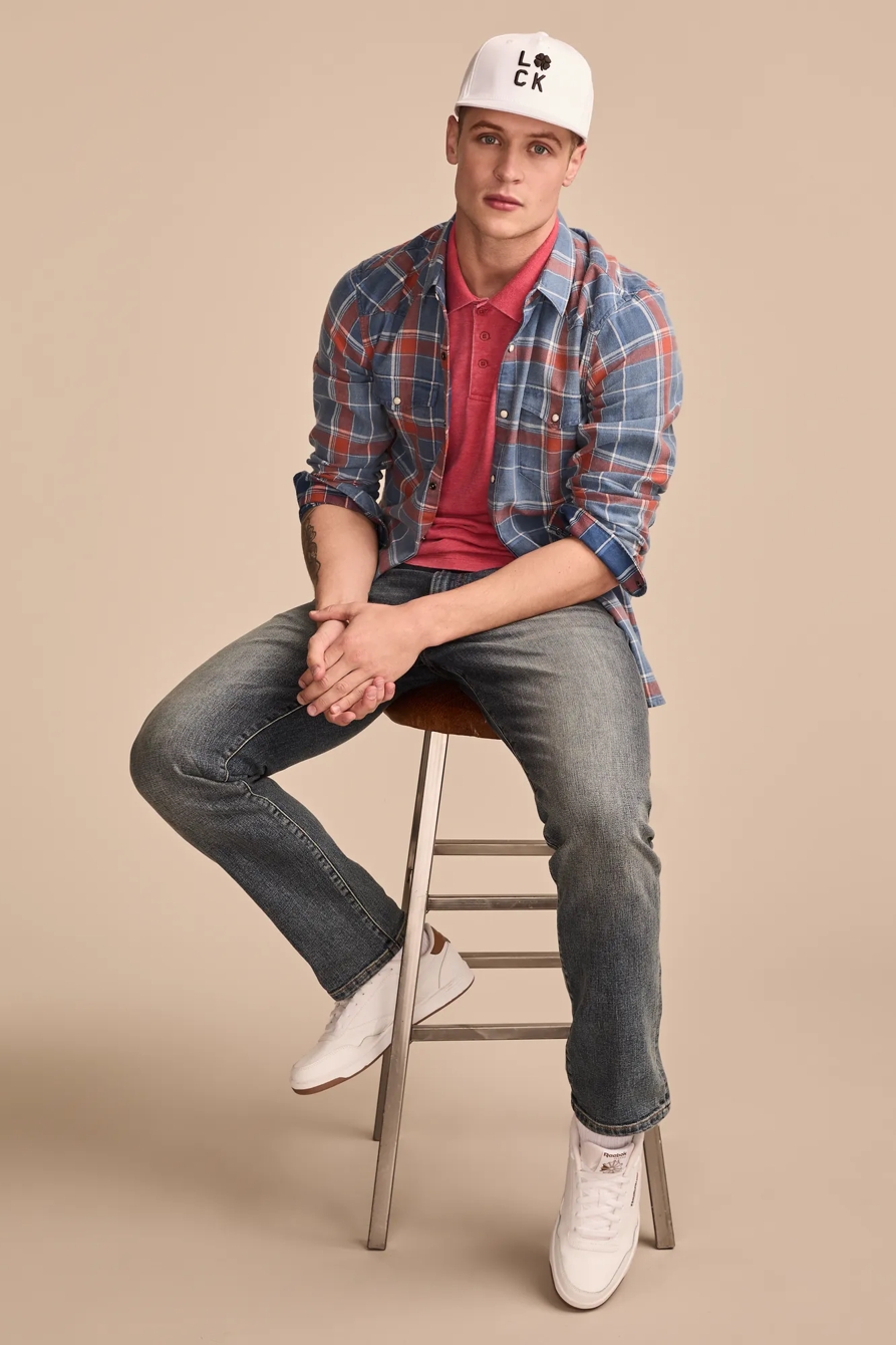 VENICE BURNOUT POLO - Lucky Brand Outlet