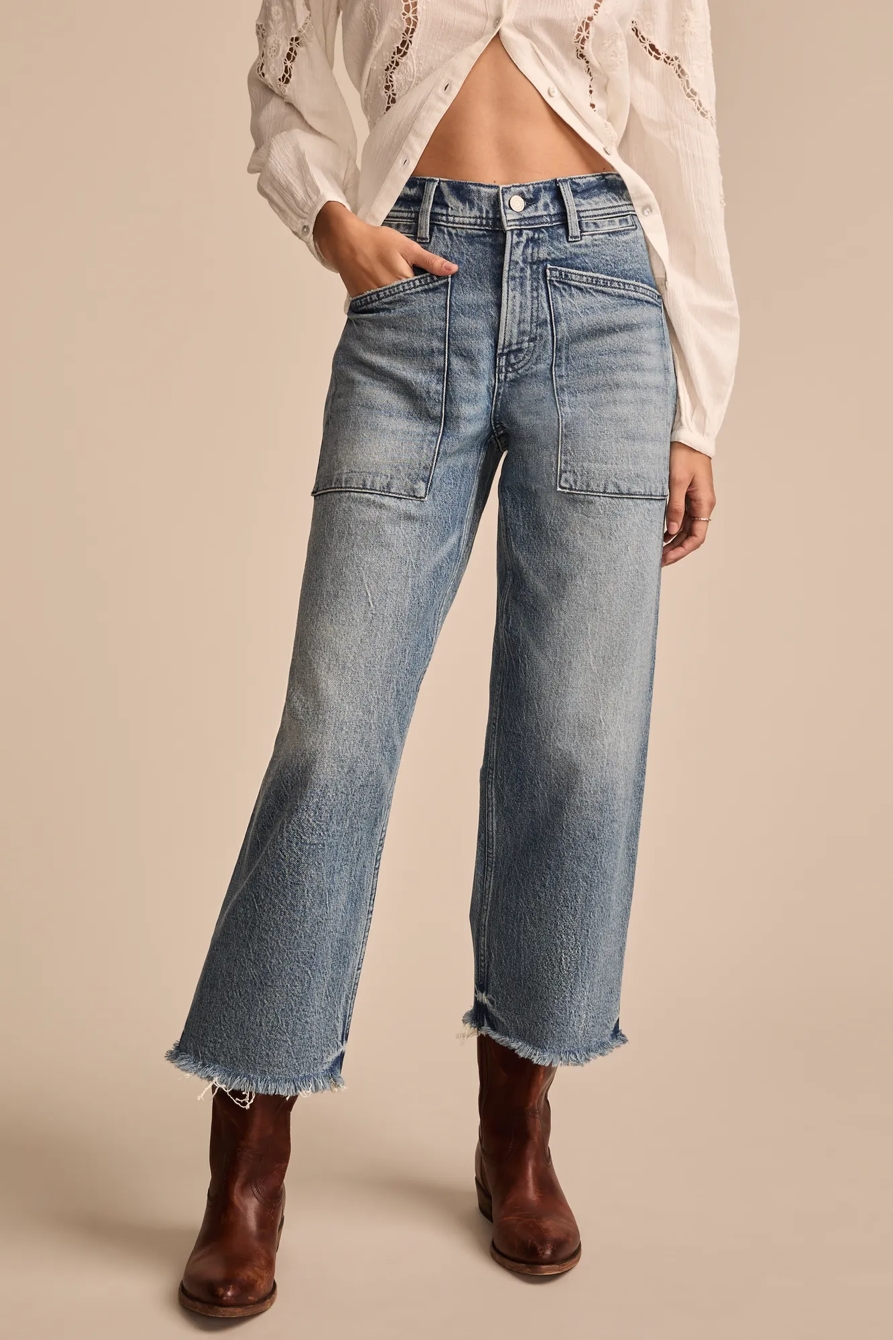 LUCKY LEGEND PATCH POCKET WIDE LEG CROP - Lucky Brand Outlet