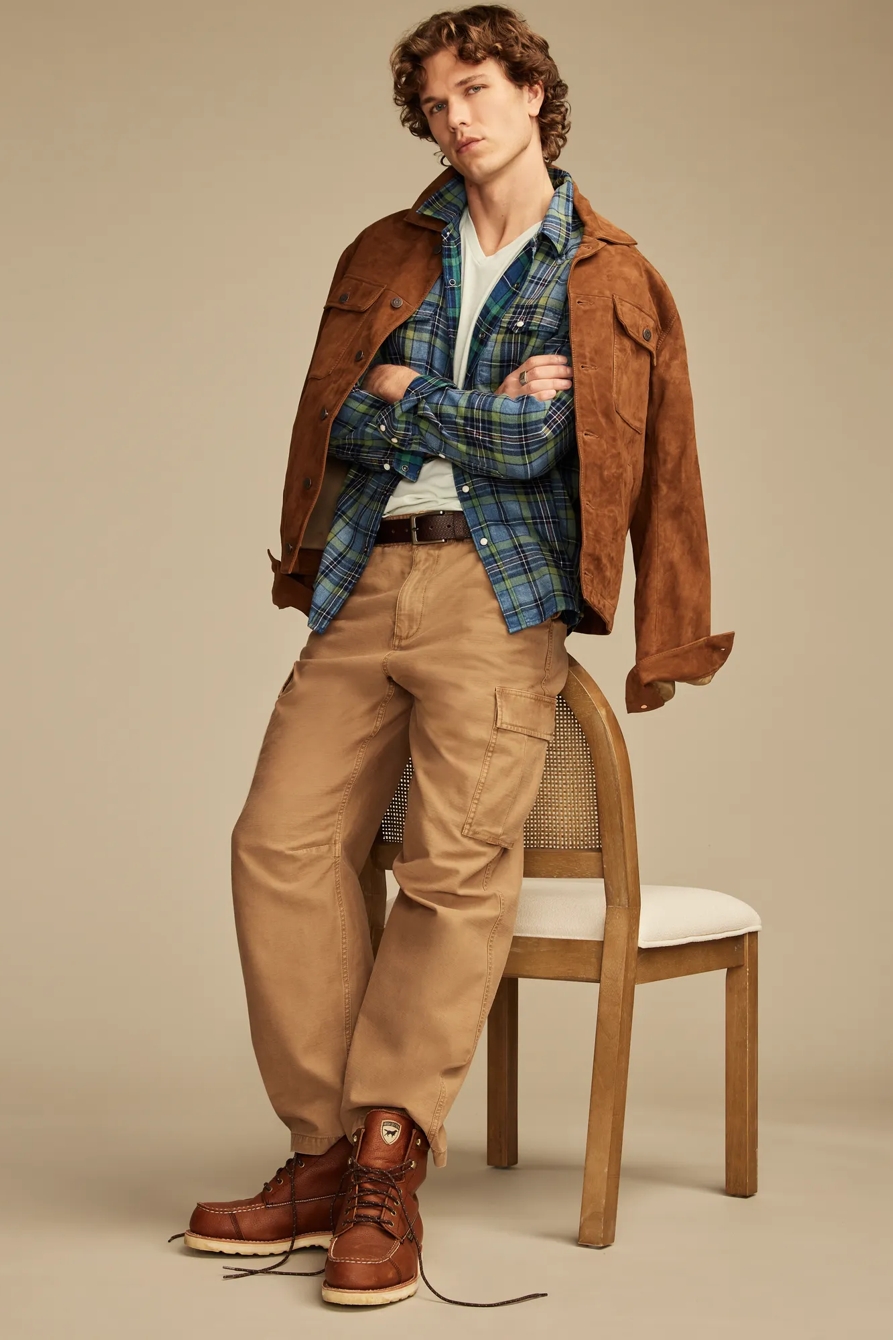 INDIGO TWILL LONG SLEEVE MASA WESTERN SHIRT - Lucky Brand Outlet