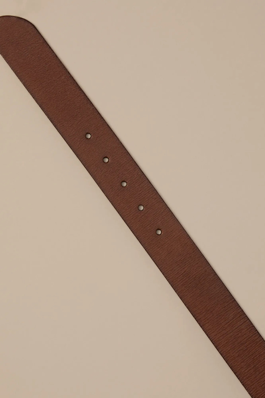 LEATHER LOGO BELT - Lucky Brand Outlet