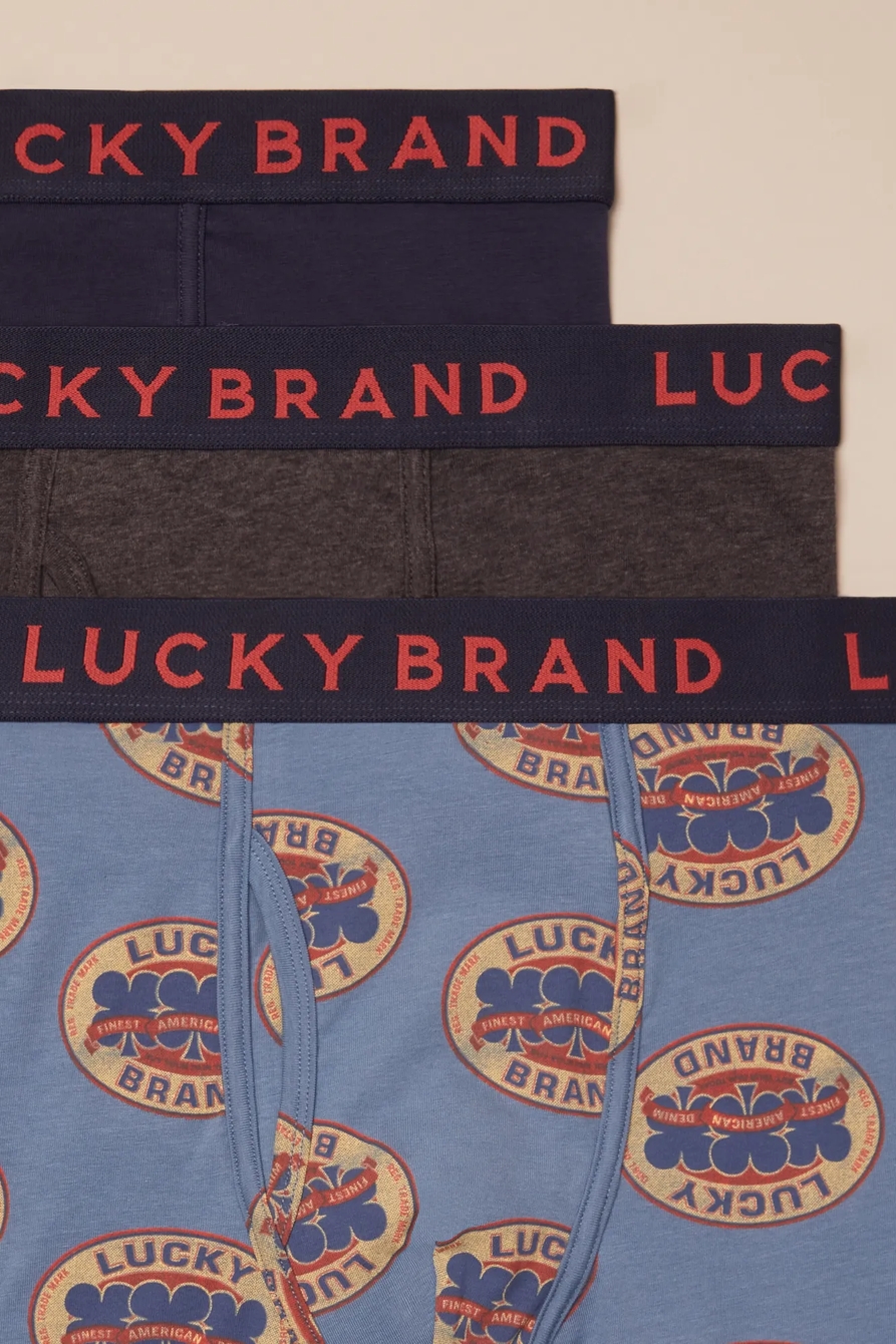 3 PACK STRETCH BOXER BRIEFS - Lucky Brand Outlet