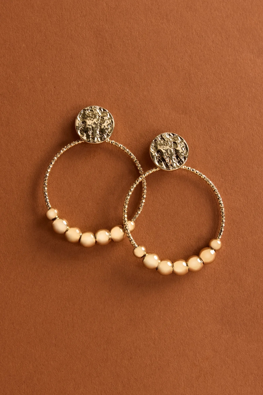 HAMMERED METAL CIRCLE EARRINGS - Lucky Brand Outlet