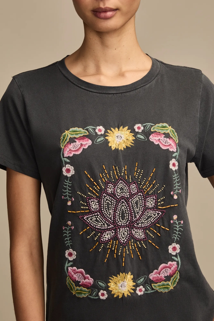 BEADED LOTUS CLASSIC CREW - Lucky Brand Outlet