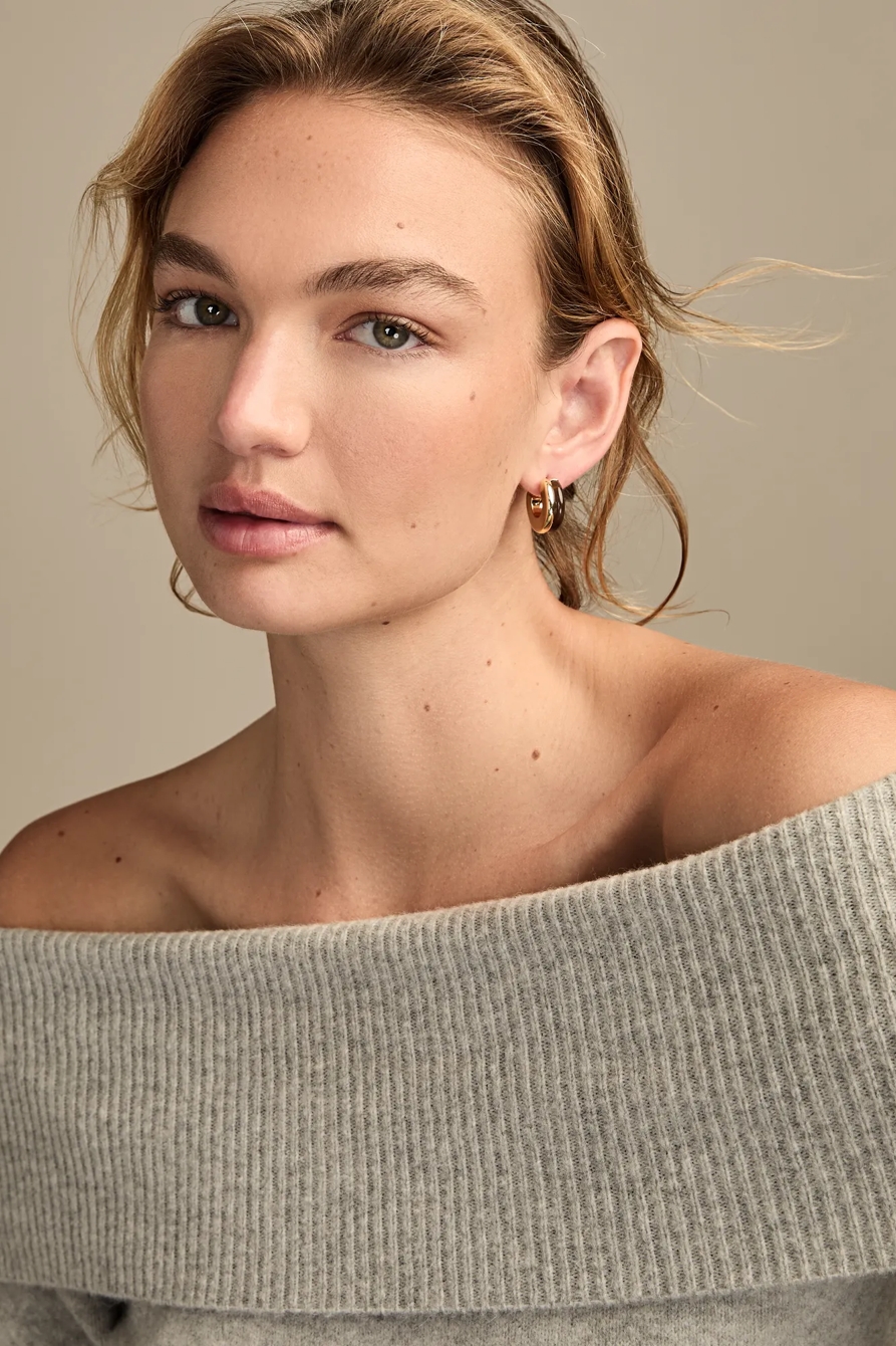 STONE AND METAL HOOP SET - Lucky Brand Outlet