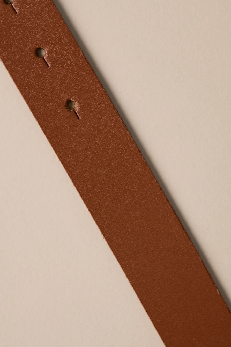 EQUESTRIAN BUCKLE LEATHER BELT - Lucky Brand Outlet