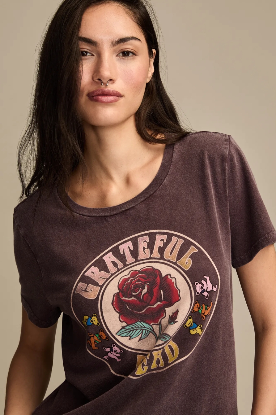 GRATEFUL DEAD ROSE CLASSIC CREW - Lucky Brand Outlet