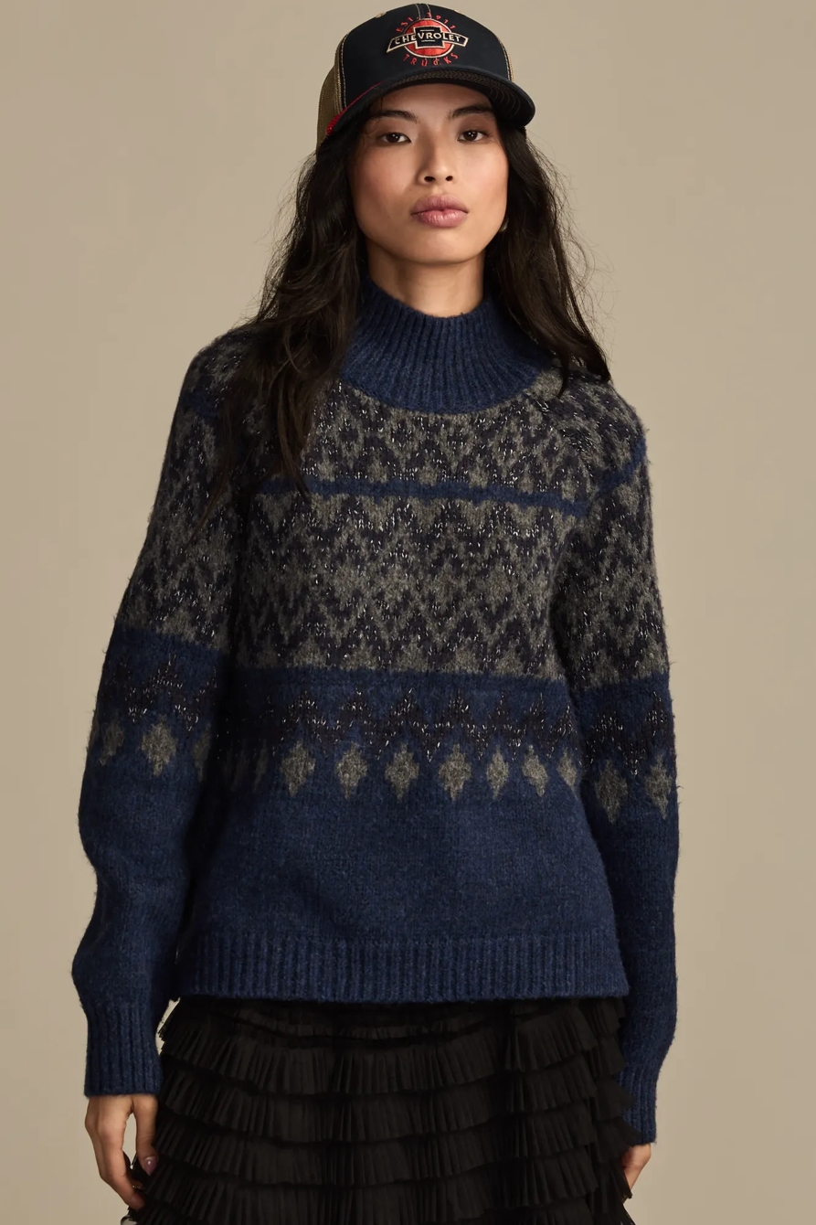 FAIR ISLE MOCK NECK - Lucky Brand Outlet