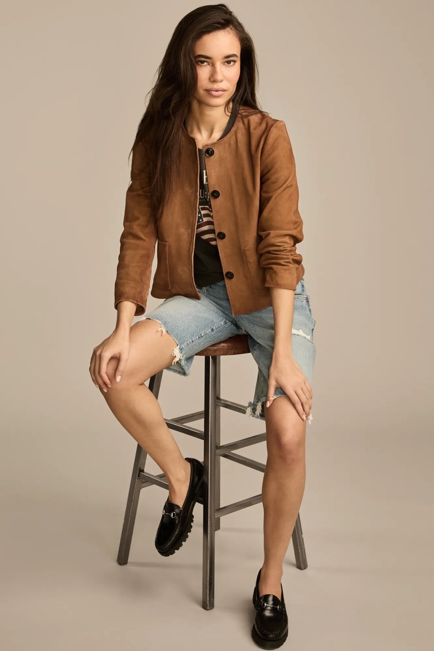 SUEDE LADY JACKET | LUCKY BRAND STORE - Lucky Brand Outlet