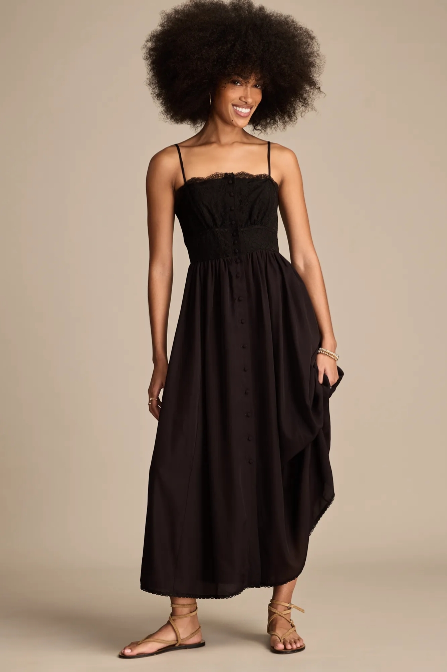 LACE MIDI DRESS - Lucky Brand Outlet