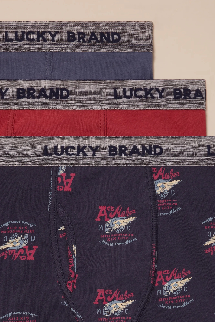 3 PACK STRETCH BOXER BRIEFS - Lucky Brand Outlet