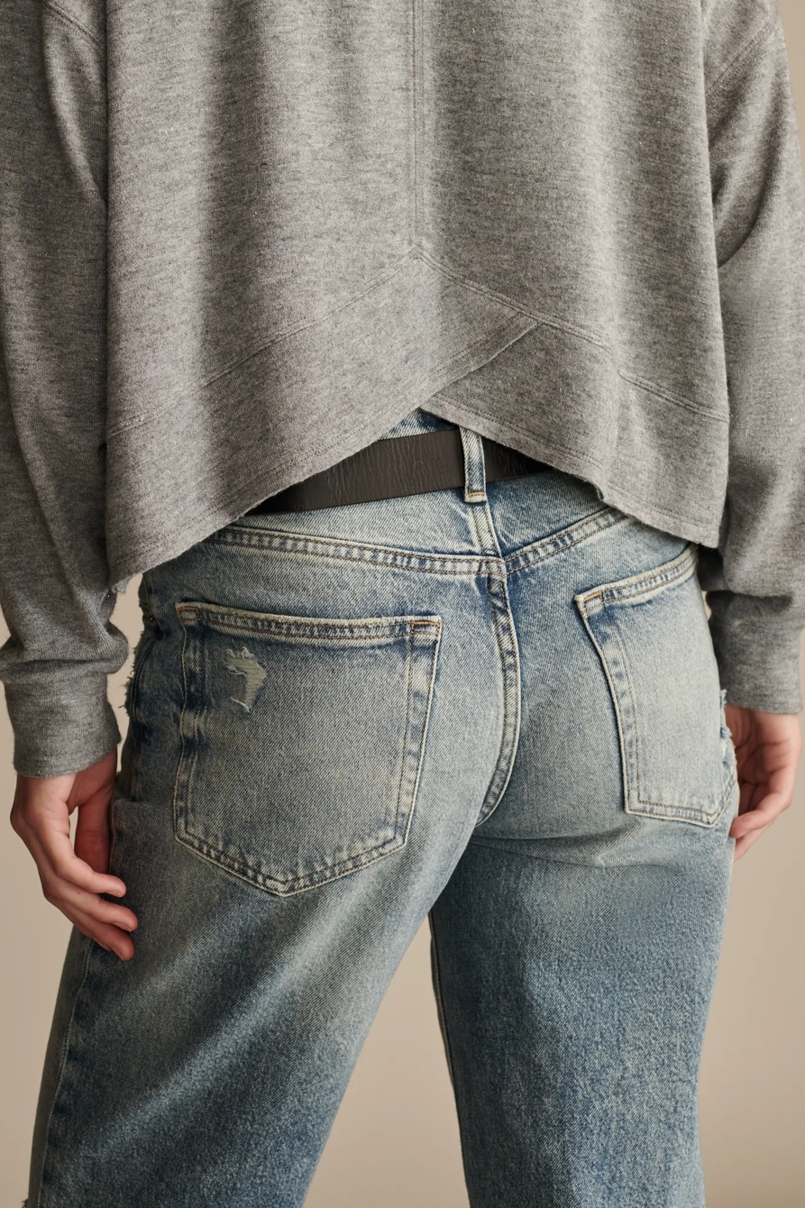 METALLIC CLOUD SOFT CREW TOP | LUCKY BRAND OUTLET - Lucky Brand Outlet