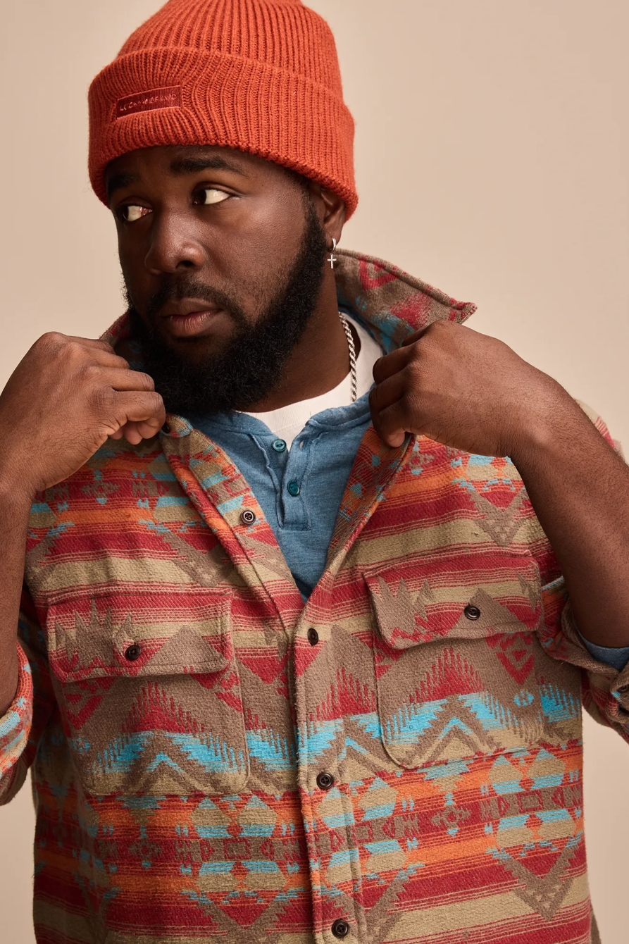 BIG & TALL SOUTHWESTERN JACQUARD HUMBOLDT LONG SLEEVE SHIRT - Lucky Brand Outlet