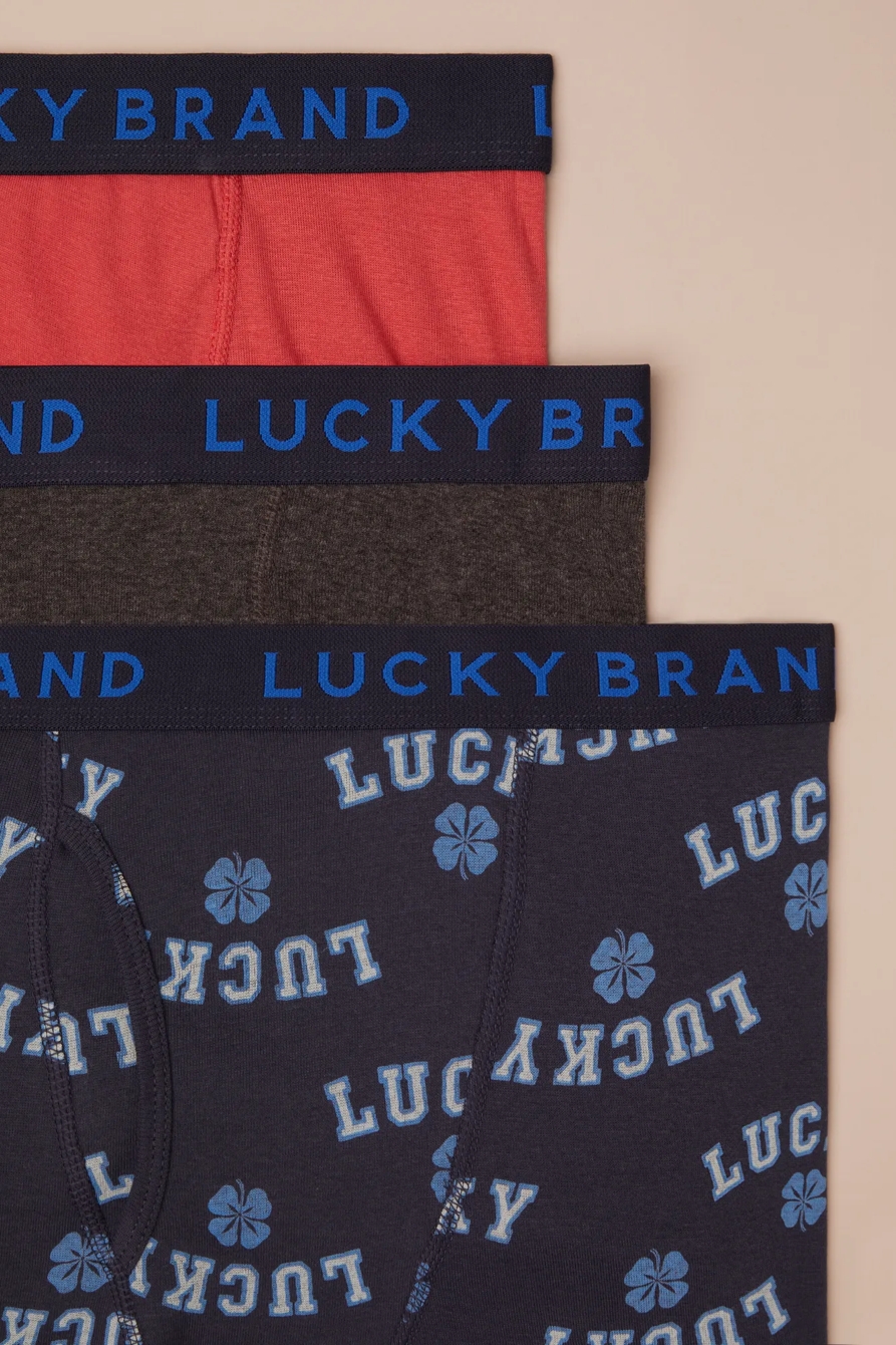 3 PACK COTTON BOXER BRIEFS - Lucky Brand Outlet