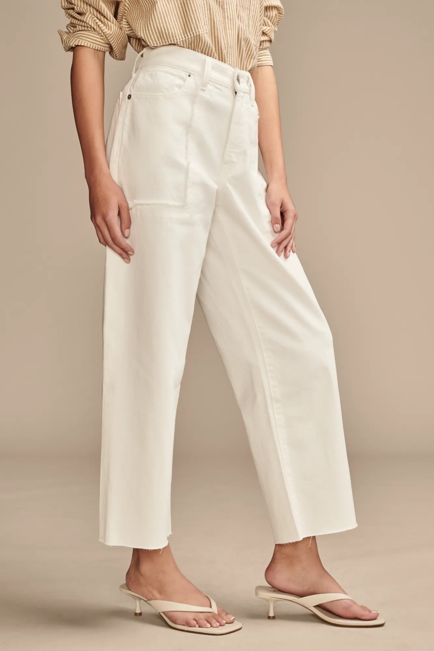 HIGH RISE PATCH POCKET WIDE LEG CROP - Lucky Brand Outlet