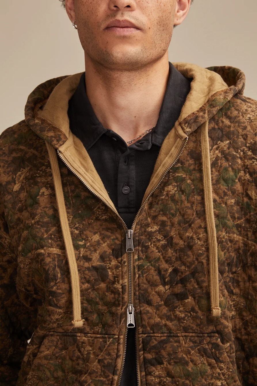 QUILTED FIELD CAMO HOODIE - Lucky Brand Outlet