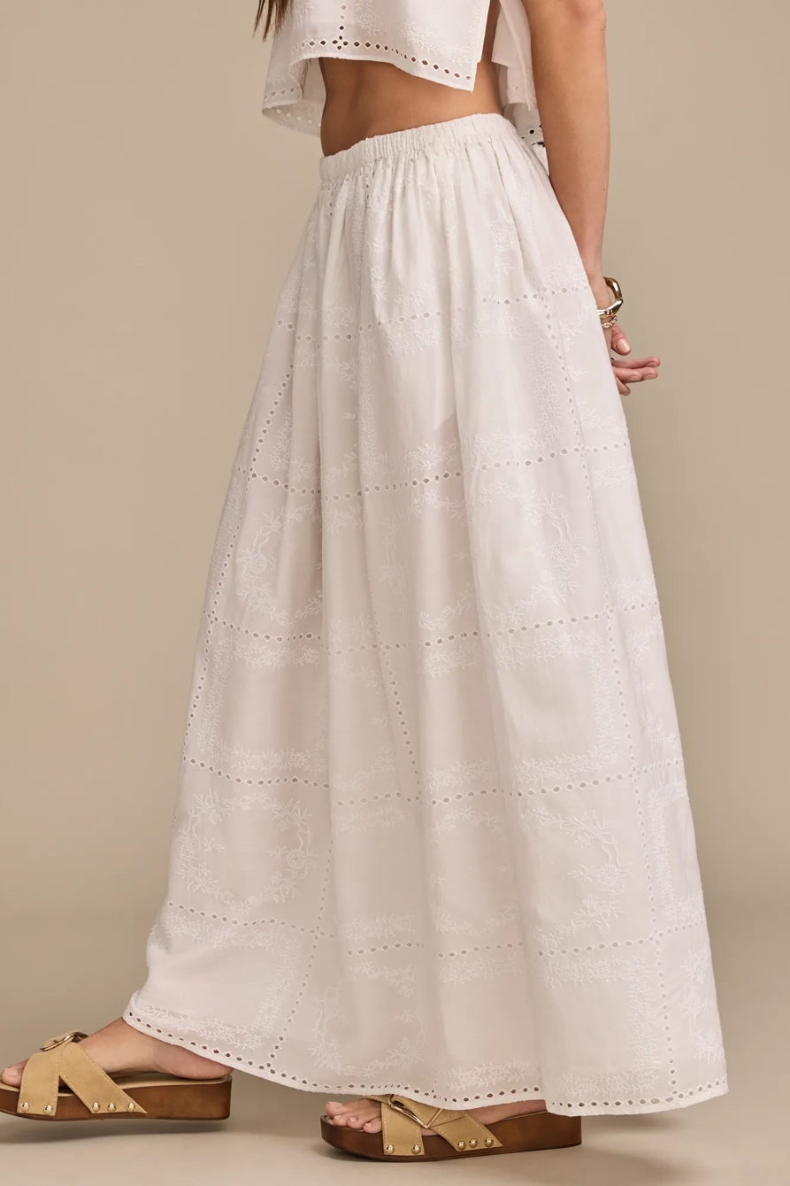 EMBROIDERED BREEZY MIDI SKIRT - Lucky Brand Outlet