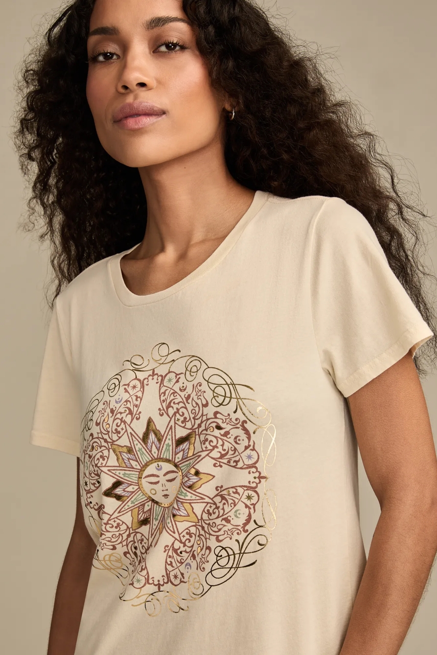 ORNATE SUN FRAME CLASSIC CREW - Lucky Brand Outlet