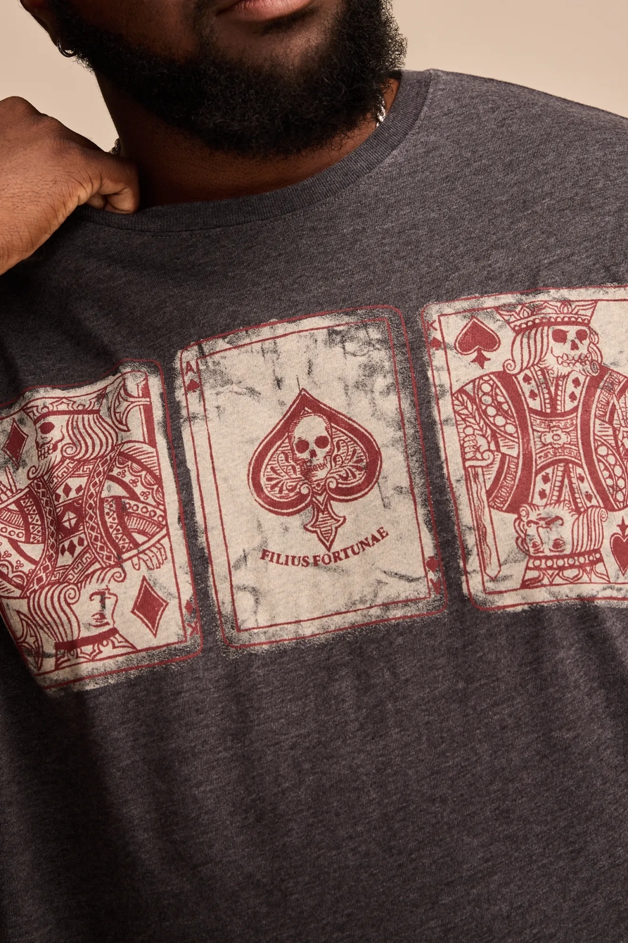 BIG & TALL POKER CARDS TEE - Lucky Brand Outlet
