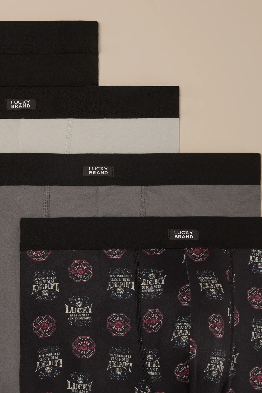4 PACK SOFT BOXER BRIEFS - Lucky Brand Outlet