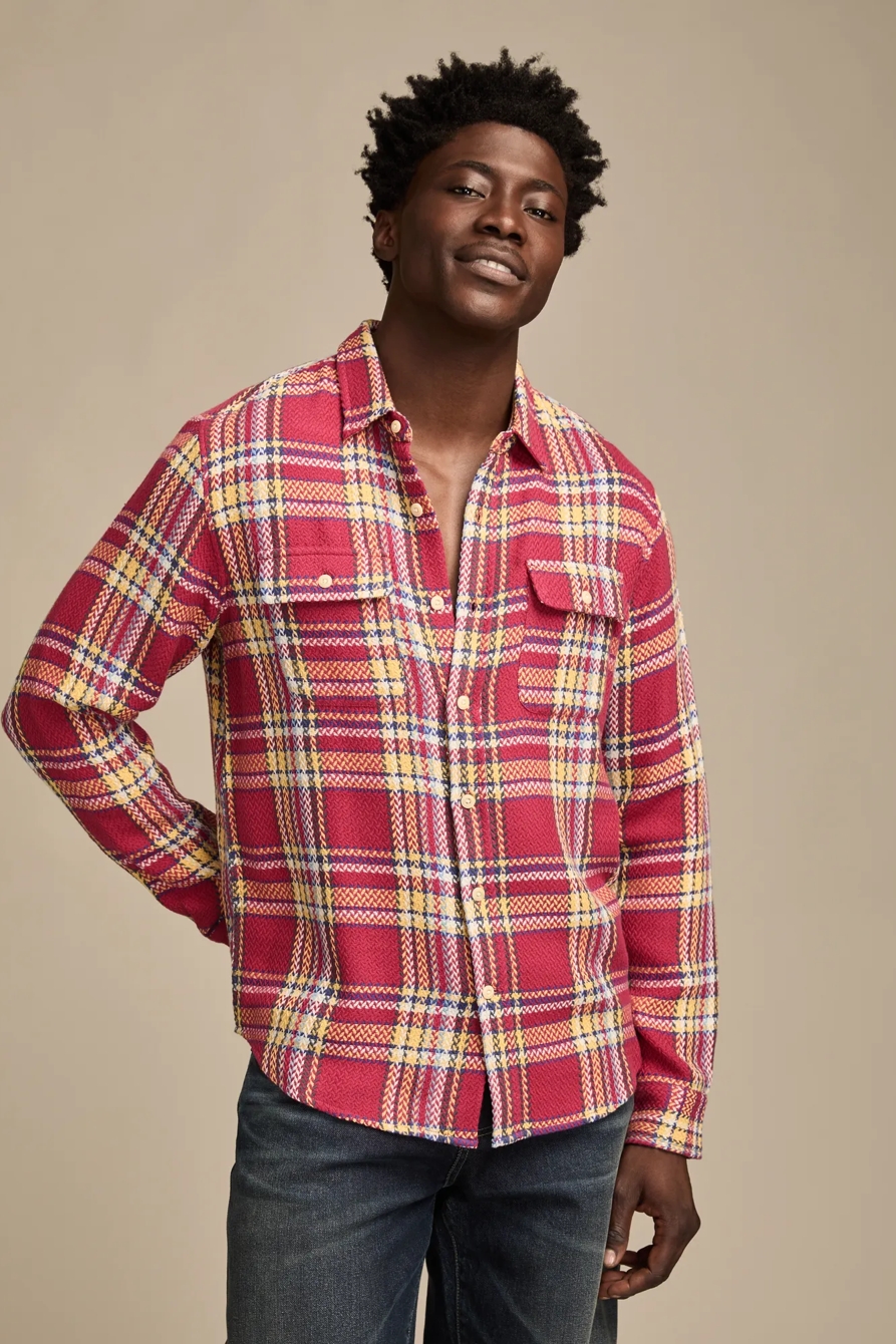 HERRINGBONE FLANNEL HUMBOLDT UTILITY SHIRT - Lucky Brand Outlet