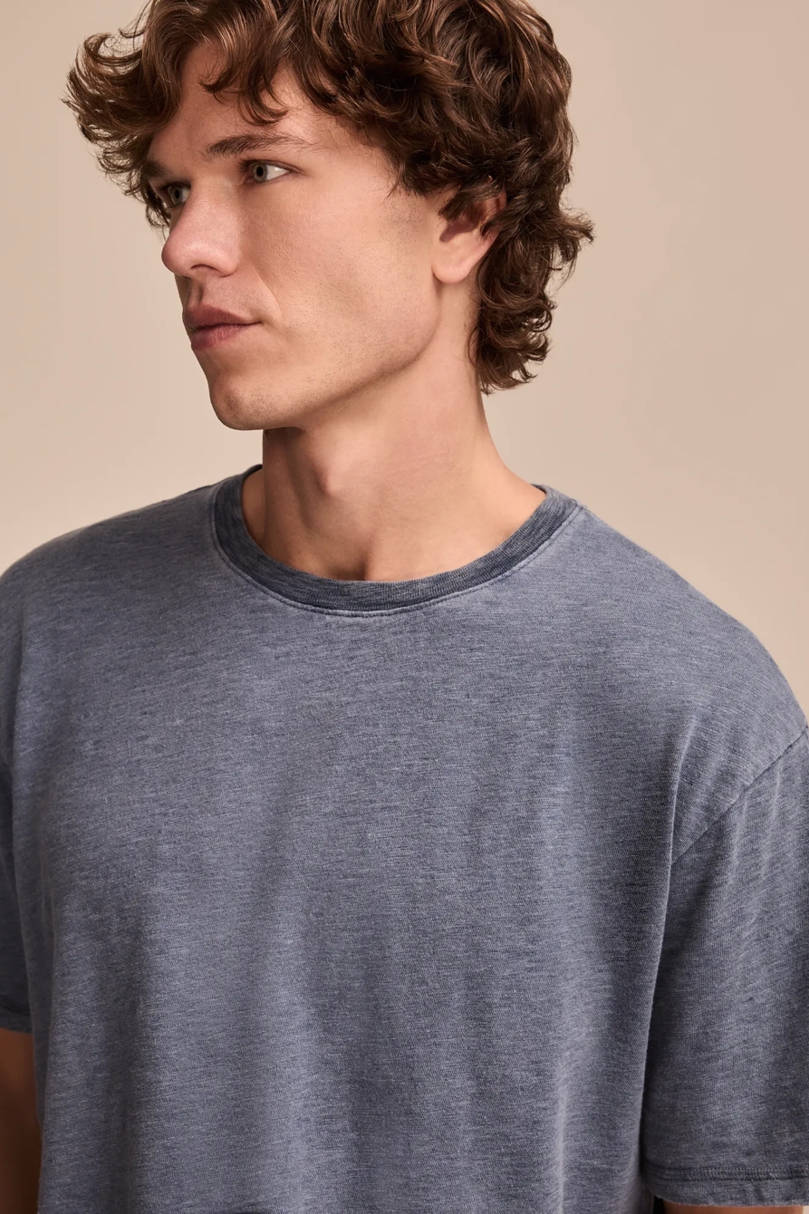 VENICE BURNOUT SLUB RINGER CREW TEE - Lucky Brand Outlet