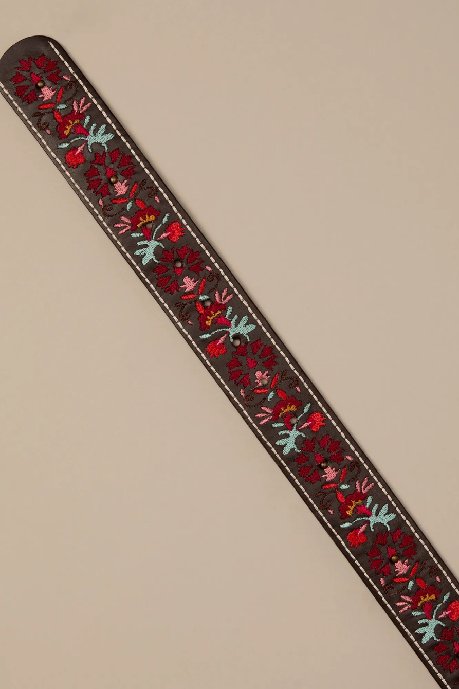 FLORAL EMROIDERED BELT - Lucky Brand Outlet
