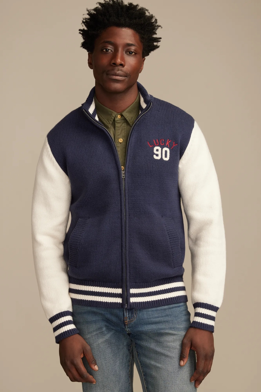 LUCKY ZIP SWEATER BOMBER - Lucky Brand Outlet