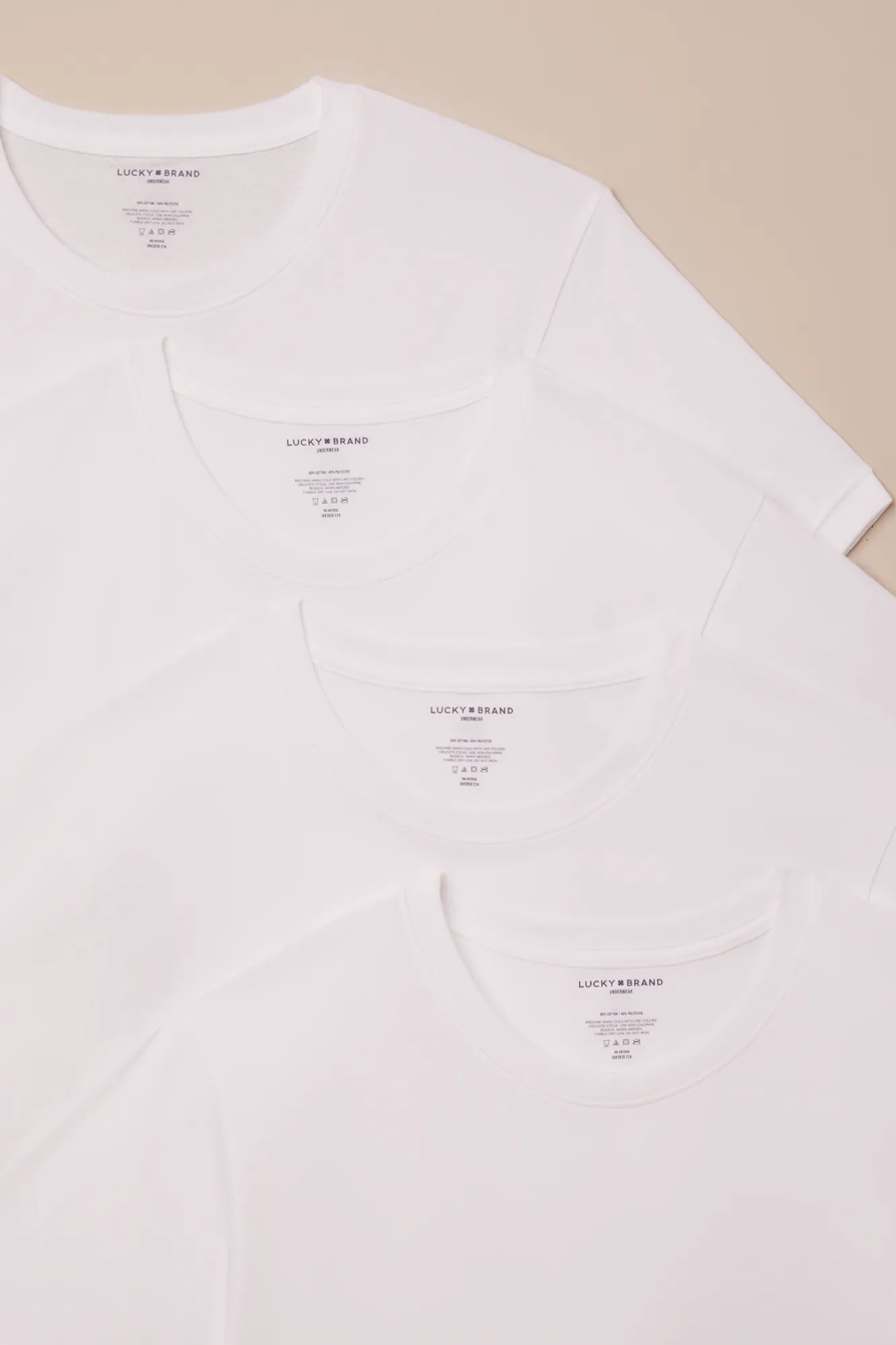 4 PACK CREWNECK TEES - Lucky Brand Outlet