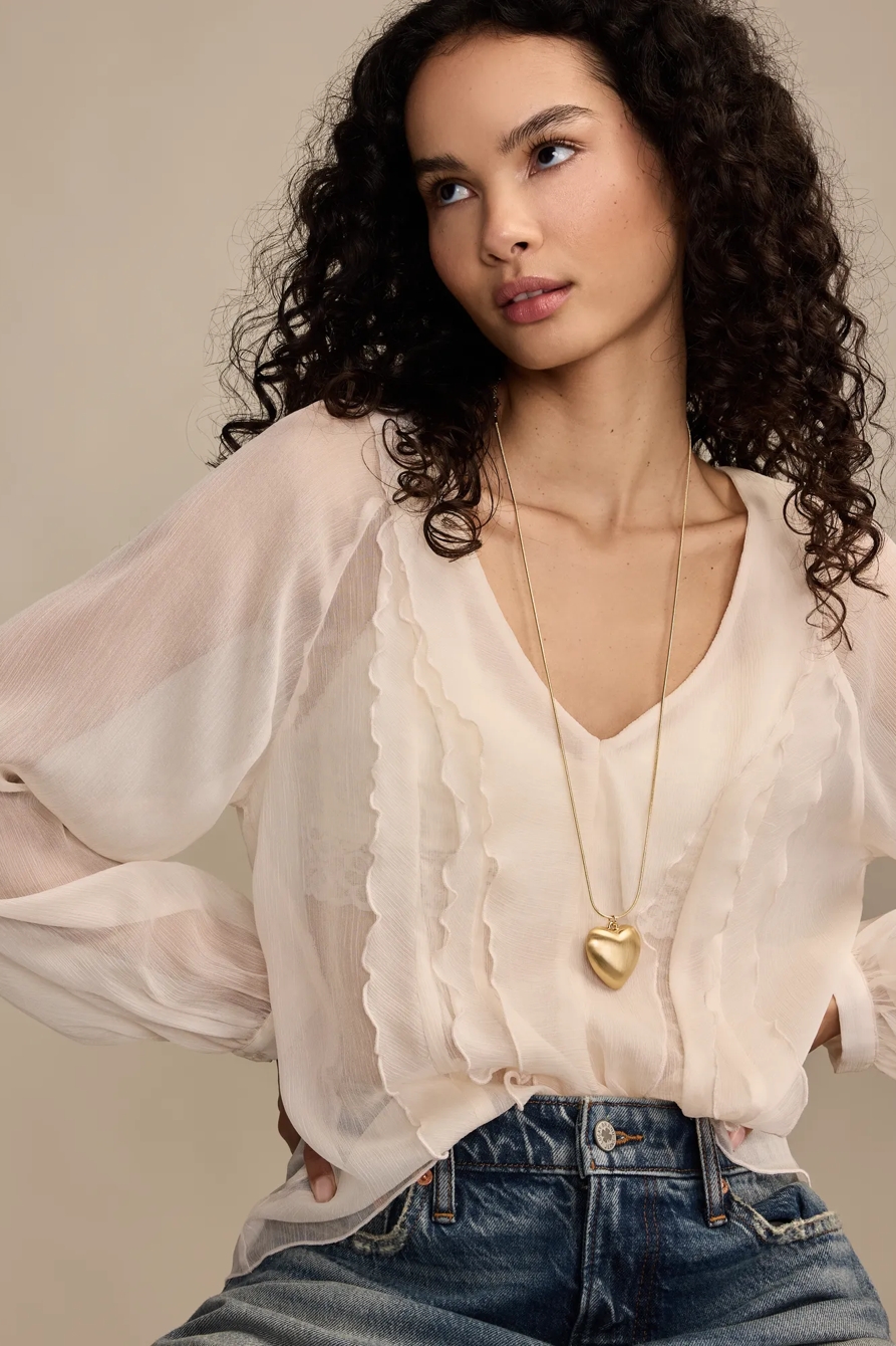 PUFFY HEART NECKLACE - Lucky Brand Outlet