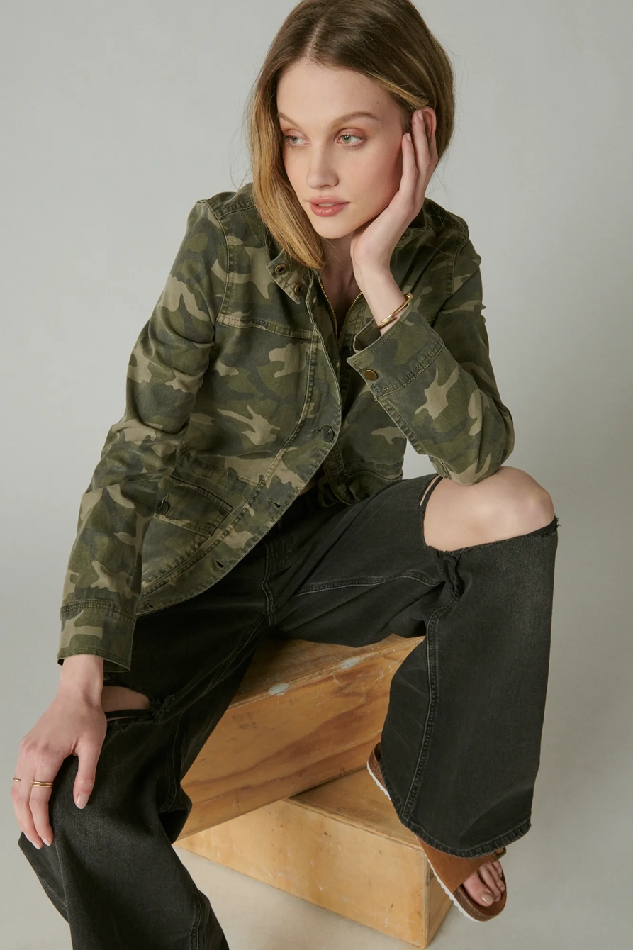 CAMO PRINTED UTILITY JACKET - Lucky Brand Outlet