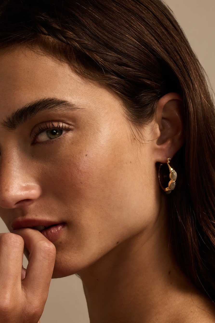 STONE HOOP EARRINGS - Lucky Brand Outlet