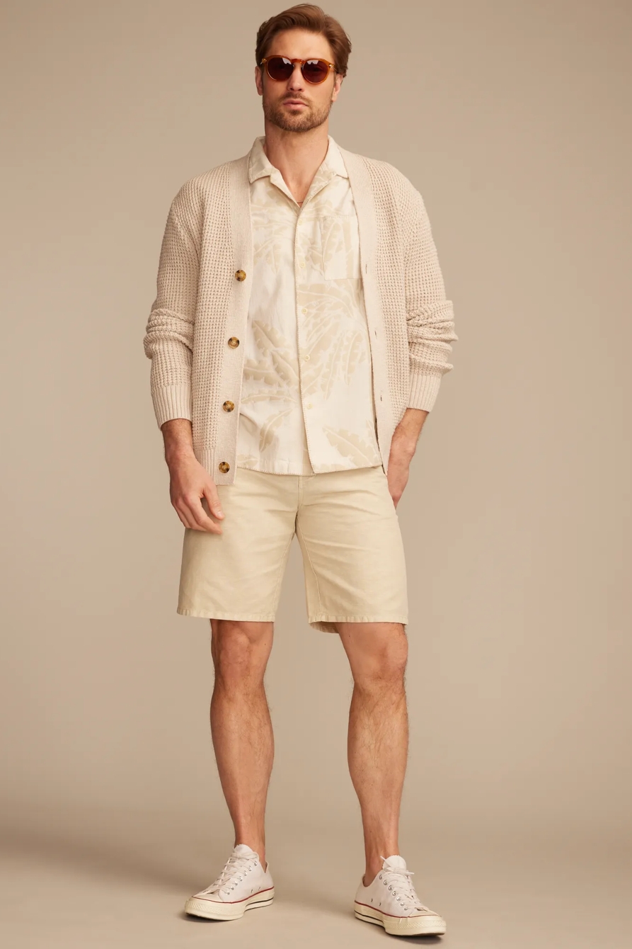 Novelty Palm Camp Collar Short Sleeve Shirt - Lucky Brand Outlet