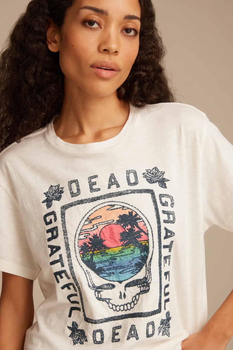 GRATEFUL DEAD PALMS BOYFRIEND TEE - Lucky Brand Outlet