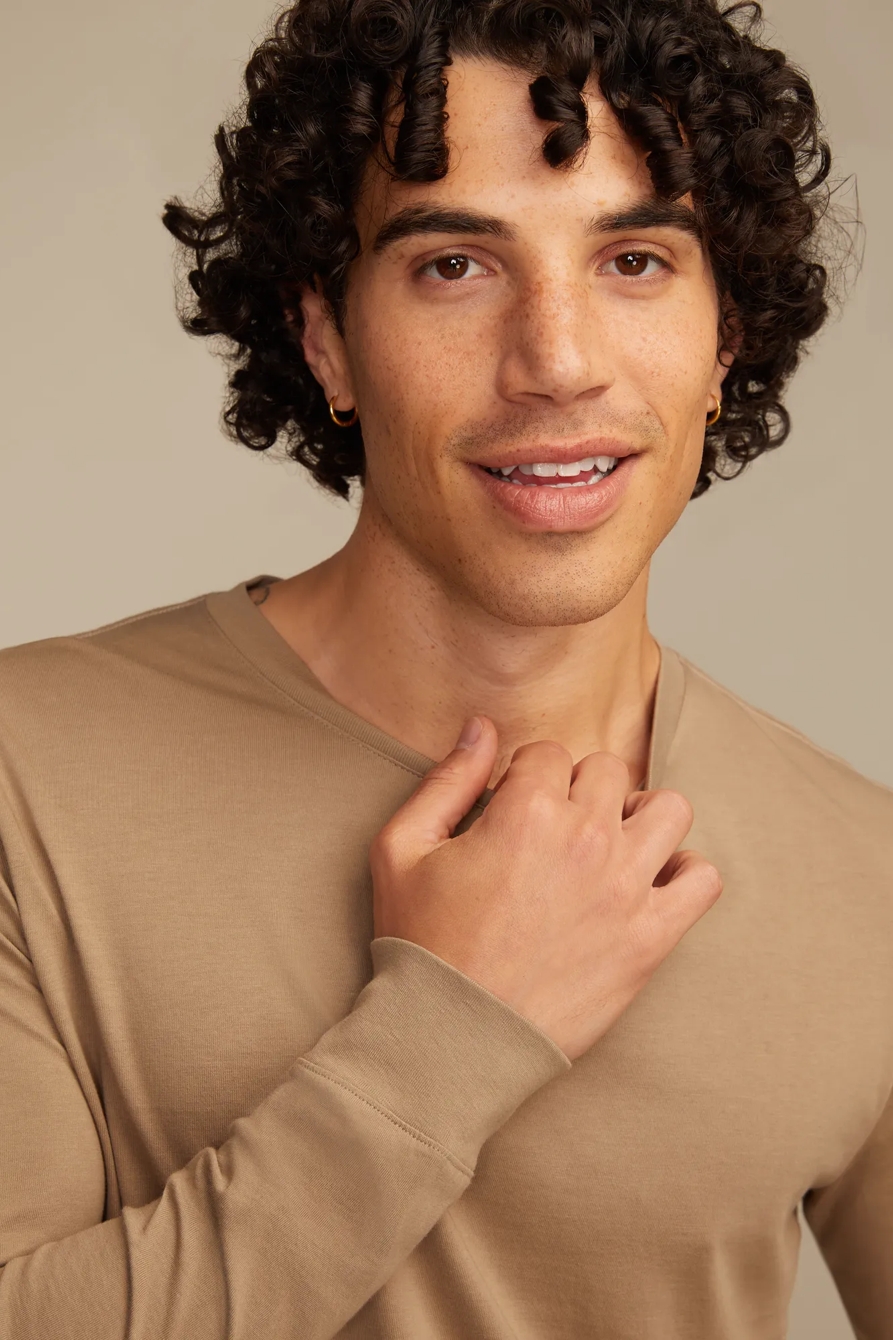 SUPIMA LONG SLEEVE CREW - Lucky Brand Outlet