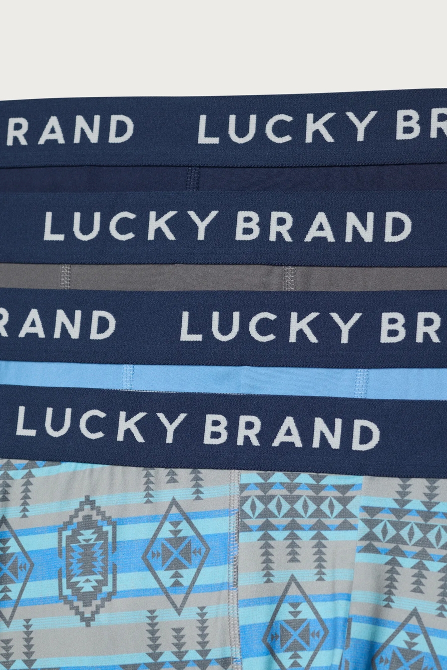 4 PACK ESSENTIAL SOFT BOXER BRIEFS - Lucky Brand Outlet