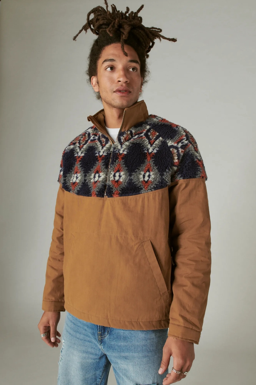 FAUX SHEARLING MIX ANORAK - Lucky Brand Outlet