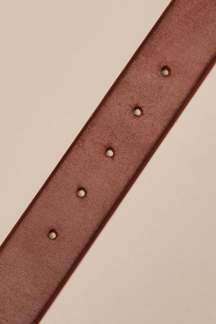 TAB LEATHER BELT - Lucky Brand Outlet