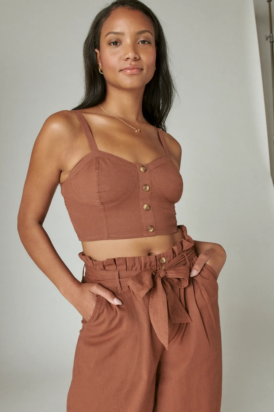 BUTTON FRONT MATCHBACK TOP - Lucky Brand Outlet