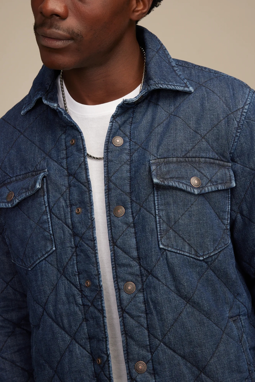 QUILTED DENIM JACKET - Lucky Brand Outlet