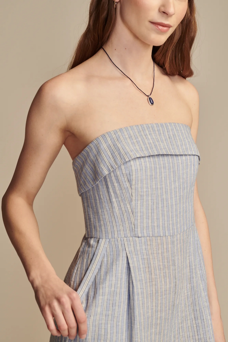 STRAPLESS LINEN OVERLAY JUMPSUIT - Lucky Brand Outlet