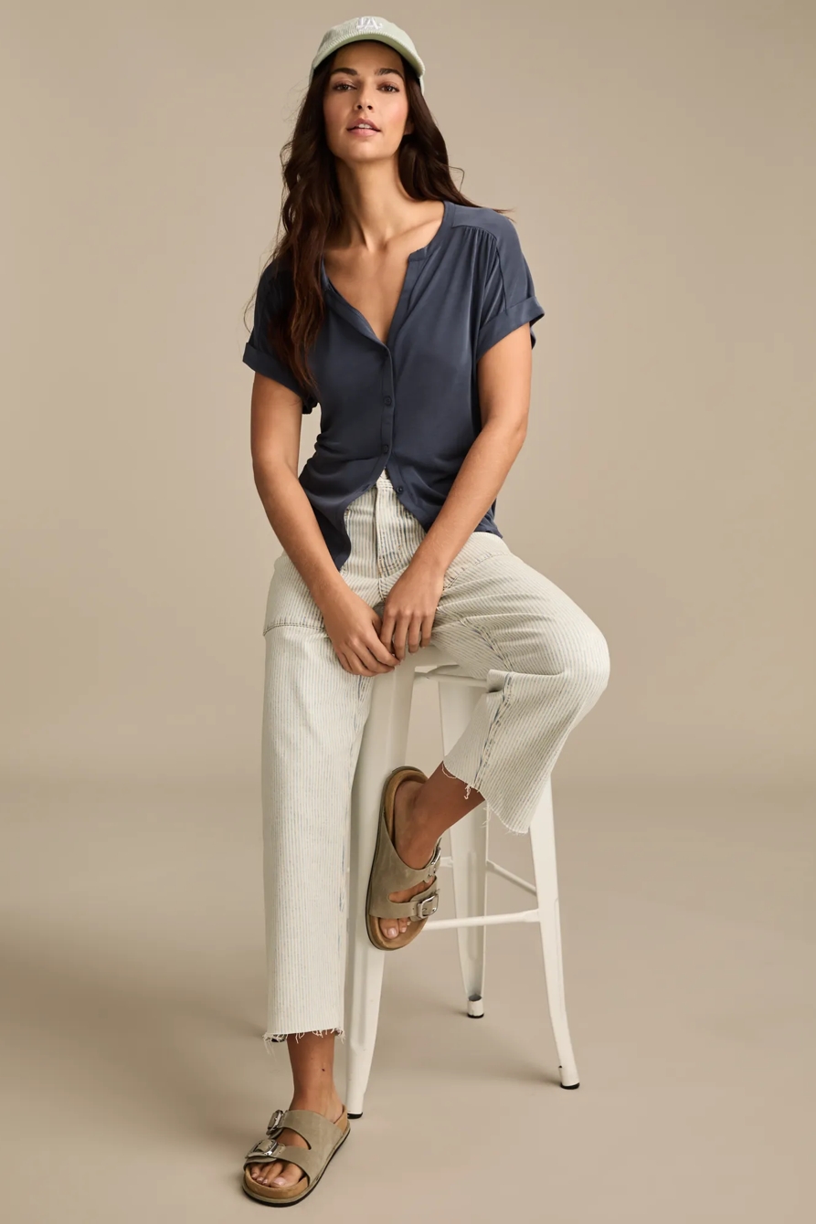 SANDWASH BUTTON FRONT TOP - Lucky Brand Outlet