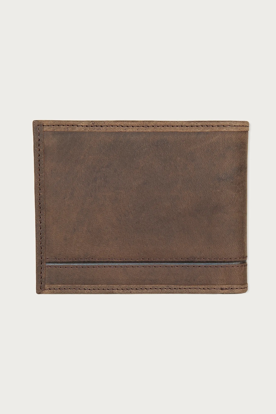 GROOVED LEATHER BIFOLD WALLET - Lucky Brand Outlet
