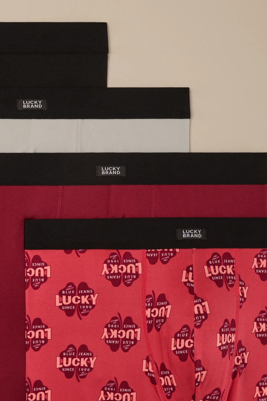 4 PACK SOFT BOXER BRIEFS - Lucky Brand Outlet