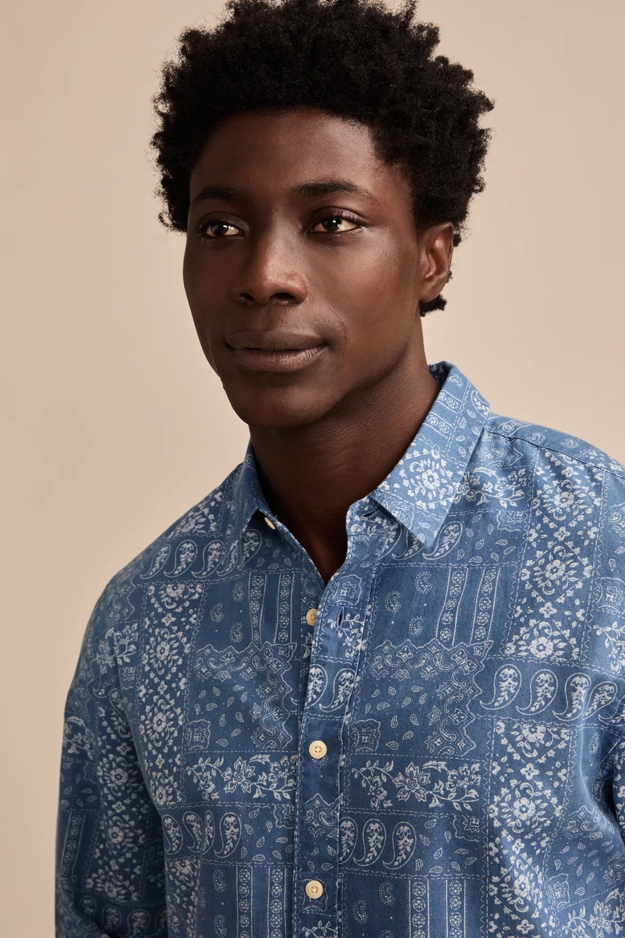 PRINTED PAISLEY 1 POCKET LONG SLEEVE SHIRT - Lucky Brand Outlet