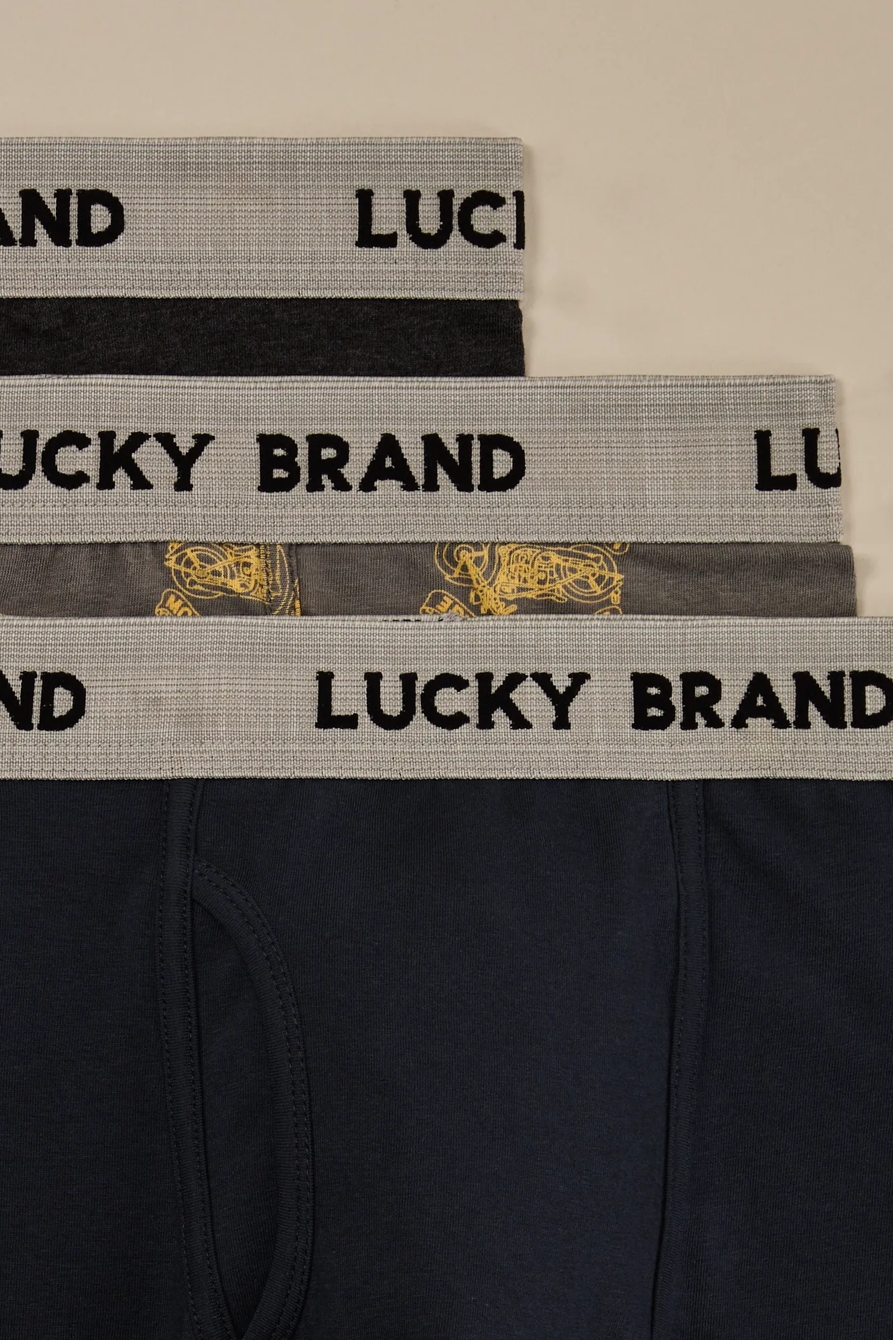 3 PACK STRETCH BOXER BRIEFS - Lucky Brand Outlet