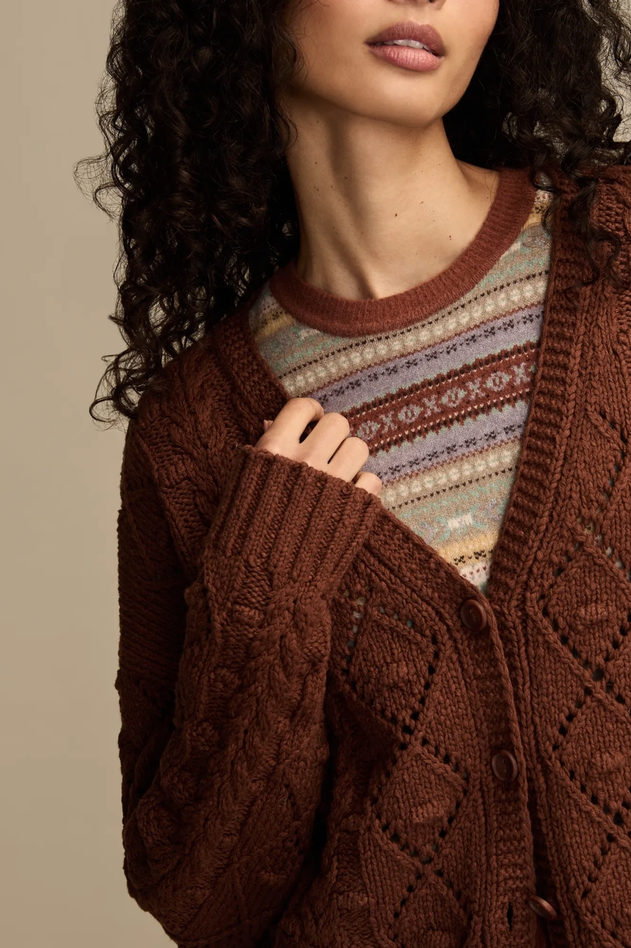 V-NECK BOBBLE CARDIGAN | LUCKY BRAND OUTLET - Lucky Brand Outlet