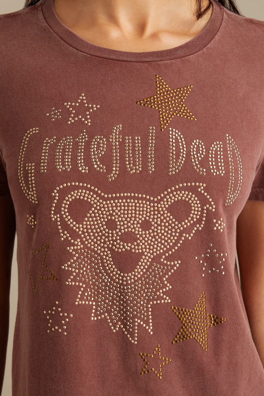 STUDDED GRATEFUL DEAD BEAR CLASSIC CREW - Lucky Brand Outlet