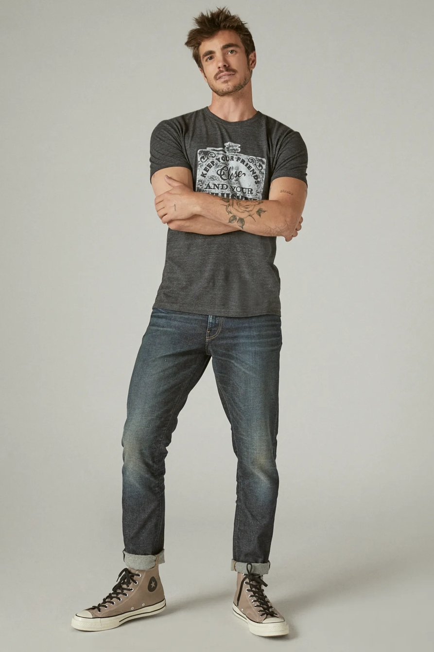 KEEP YOUR FRIENDS CLOSE WHISKEY TEE - Lucky Brand Outlet